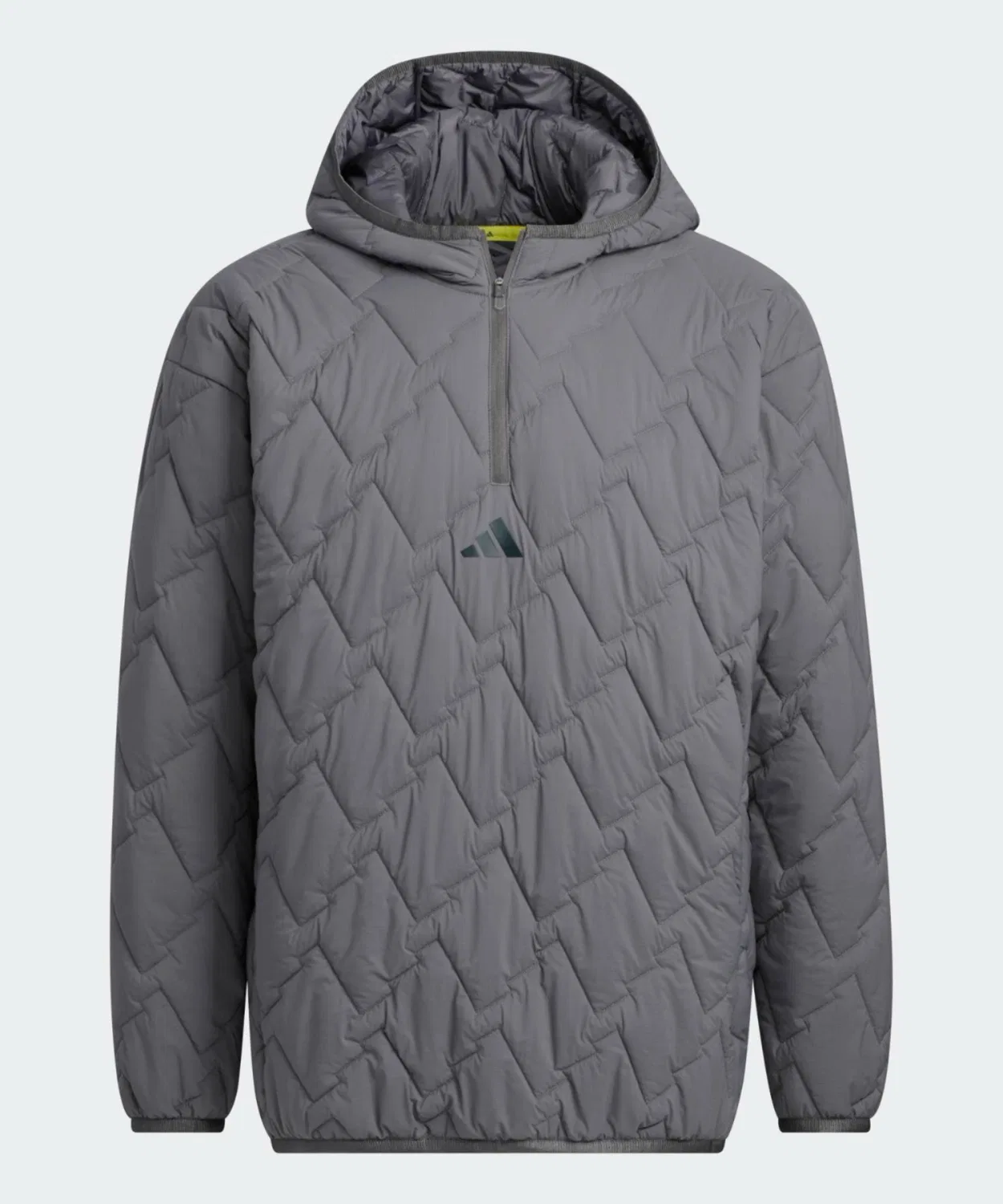 Мужской пуловер с четвертью-застежкой, утепленный, рипстоп, Adidas Golf, Dark Grey — фото 4