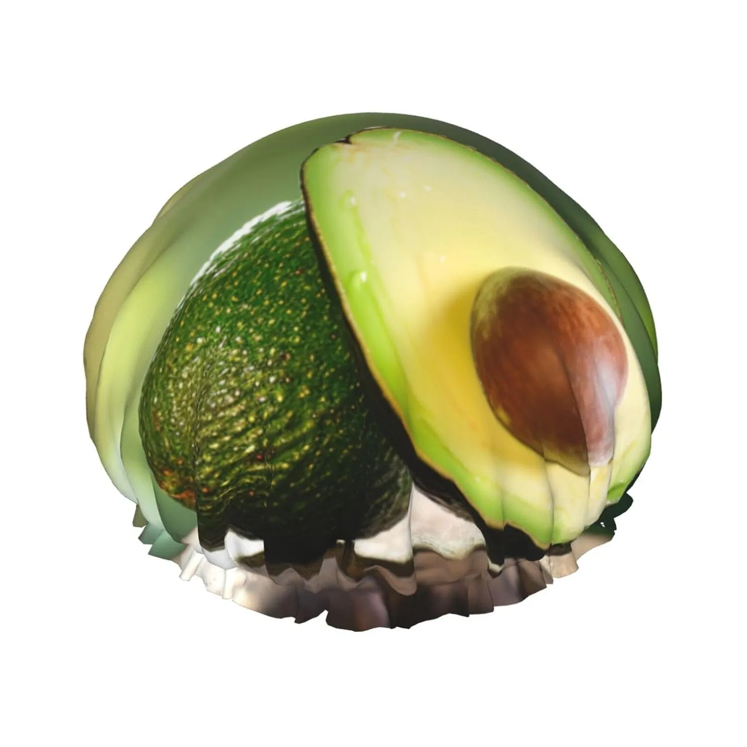 Двухслойная водонепроницаемая шапочка для душа DUWAA, многоразовая, Avocado Fruit3 Print