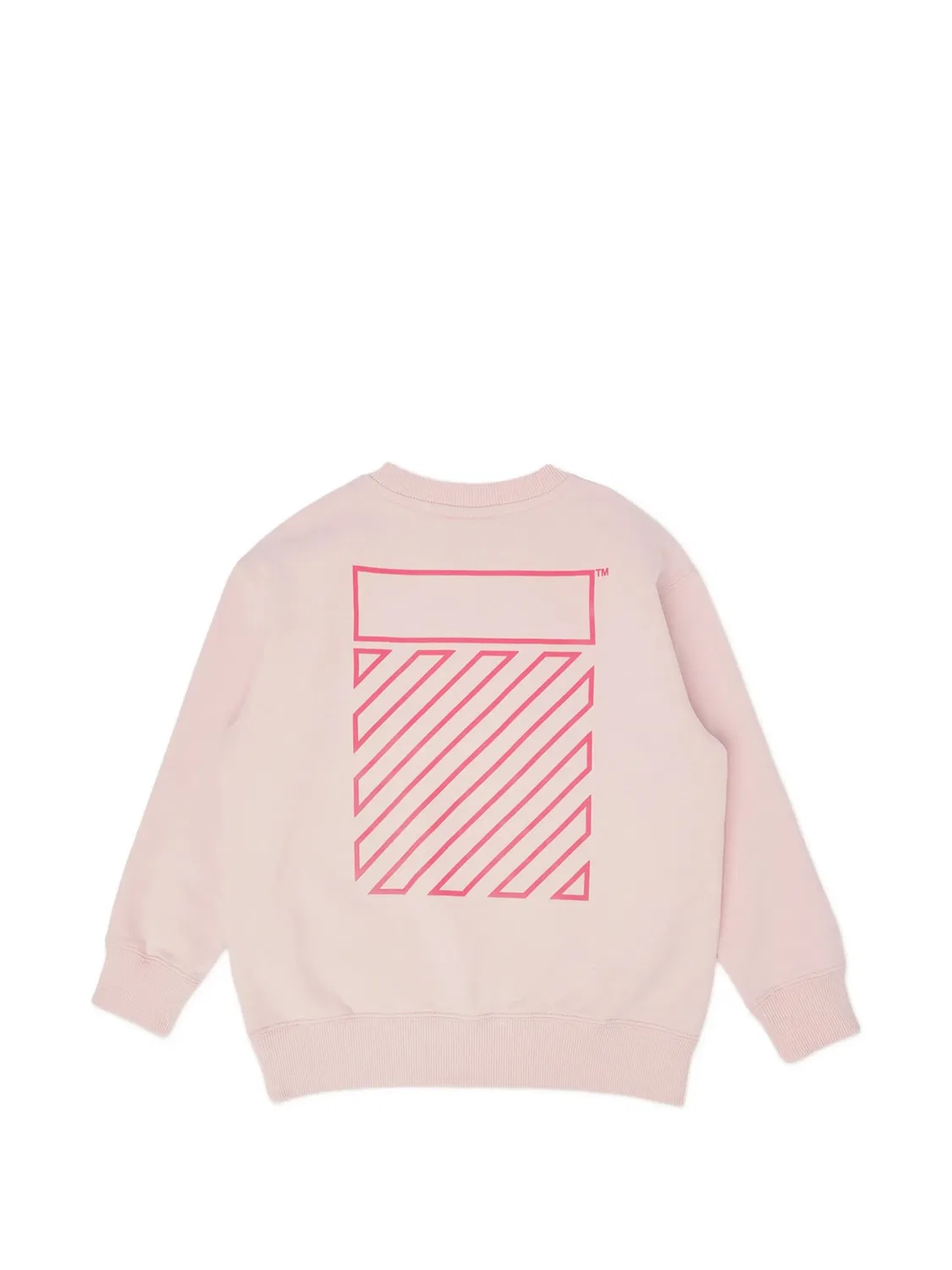 OFF-WHITE Свитшот с диагональным принтом, розовый — фото 2