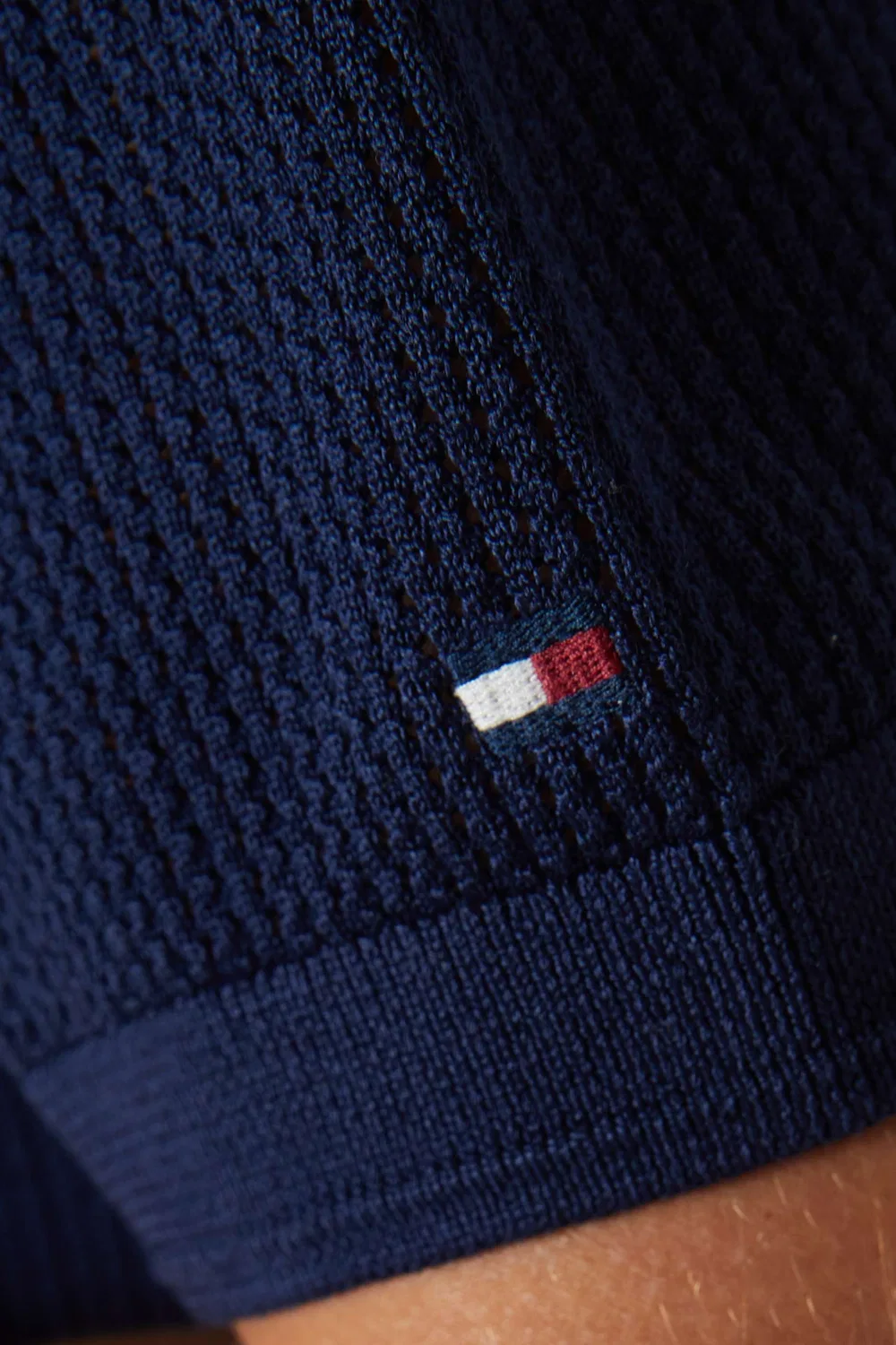 Футболка поло с текстурой Johnny Collar Tommy Hilfiger, синий — фото 4