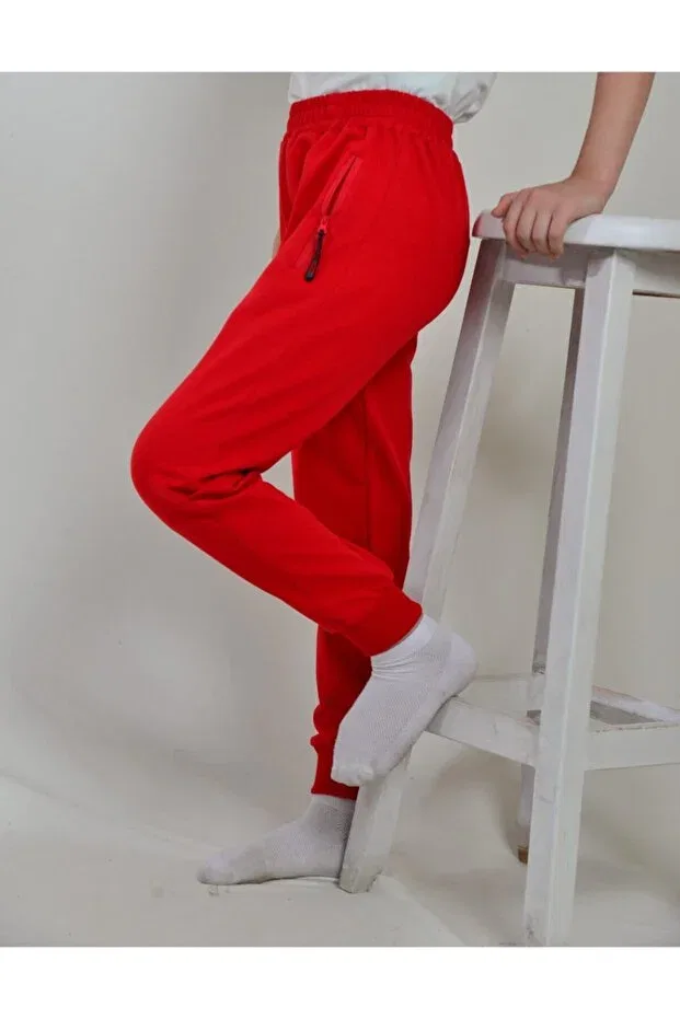 Детские спортивные штаны для девочек однотонные Kidspitircik, Red
