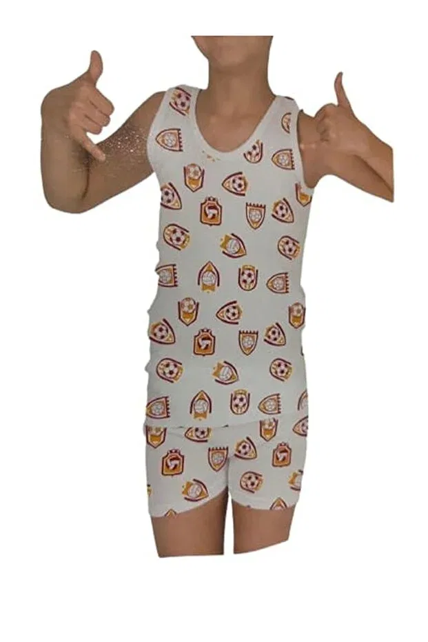 Детский комплект для мальчиков из хлопка Boxer Shorts Elmas Kids, White — фото 2