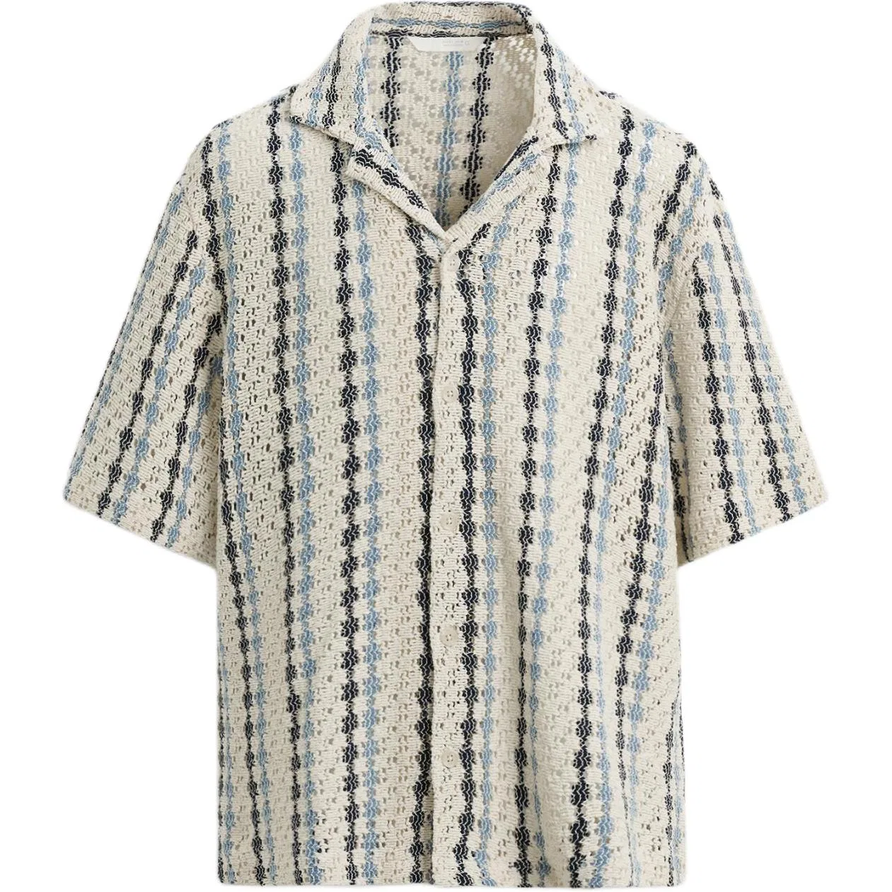Мужская рубашка с умеренным кроем White/Sea Blue, ZARA