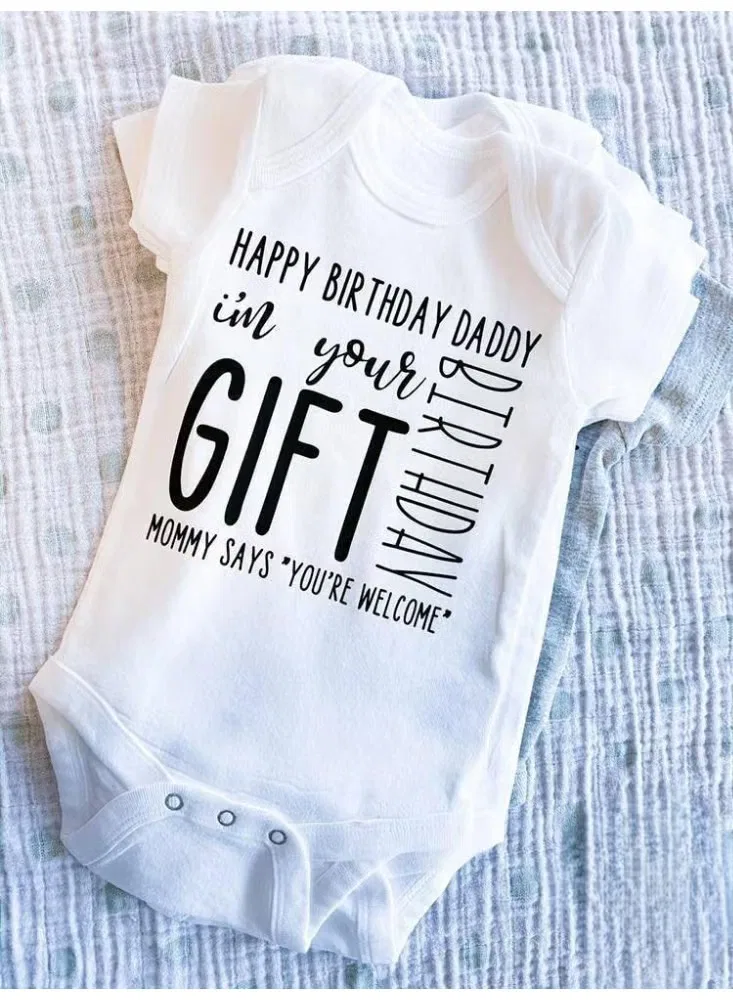 Боди-комбинезон с принтом I'm Your Gift Matching Family Outfits, белый