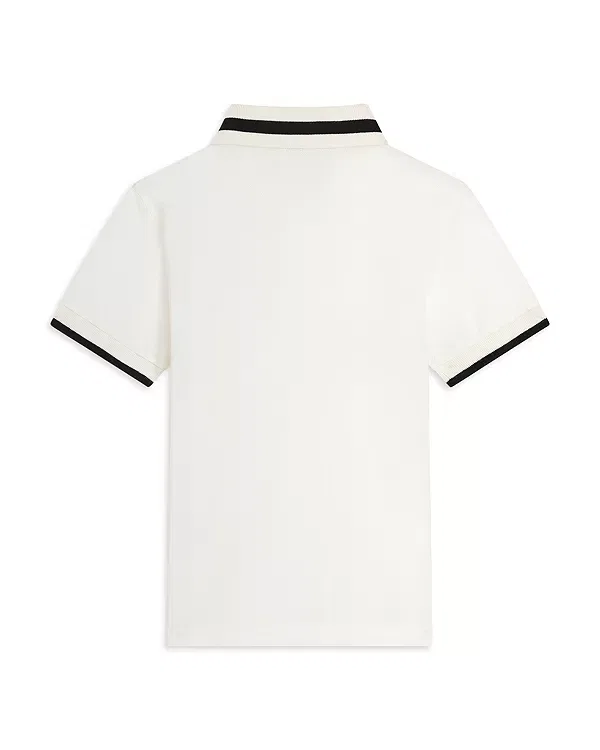 Детское поло для мальчиков с коротким рукавом Dolce & Gabbana, белый — фото 2