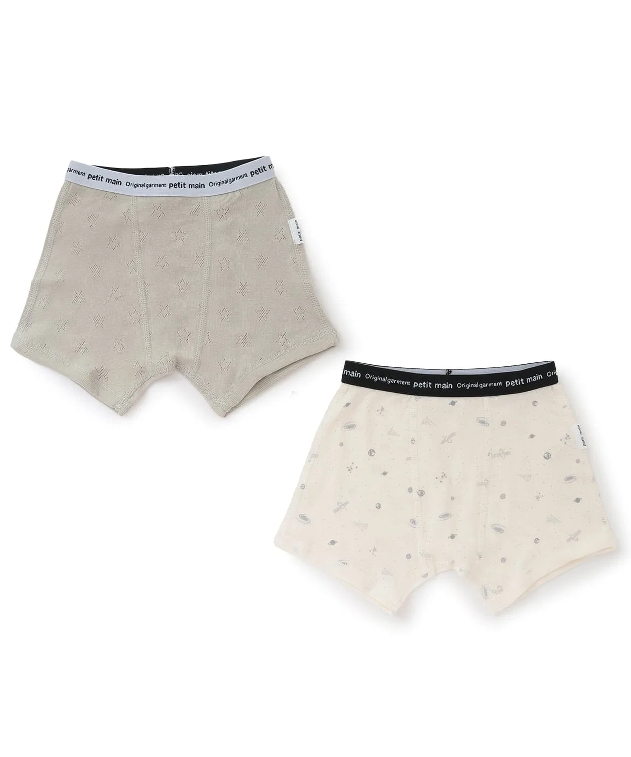 Детские боксеры с узором и звездным дизайном petit main, Light Khaki