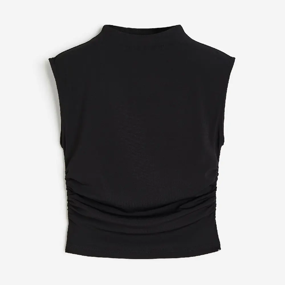 

Топ H&M Mock Turtleneck Crop, черный