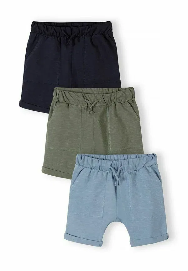 Шорты дышащие Slub 3 pack with pockets Minoti, navy/grey/black, черный/синий/зеленый