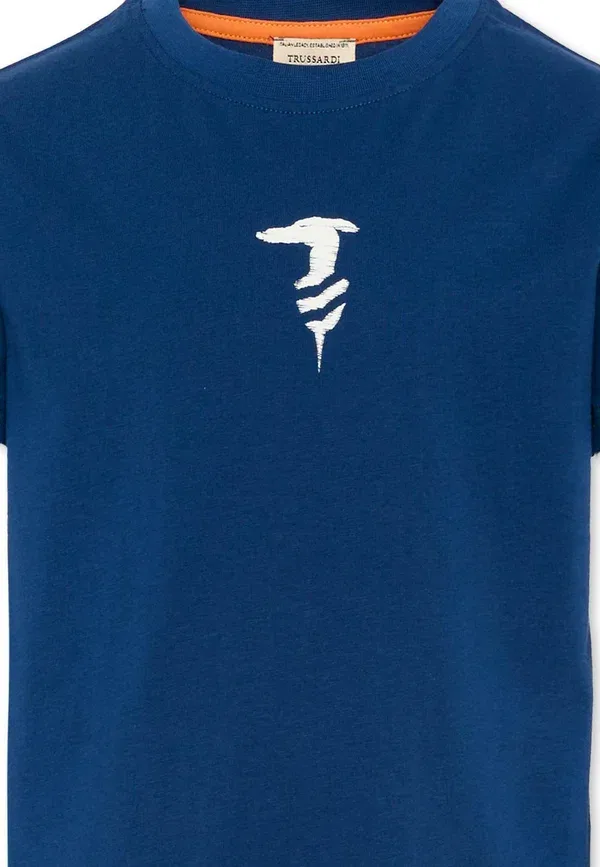 Футболка с принтом T-shirt Tru Trussardi Junior, синий — фото 3