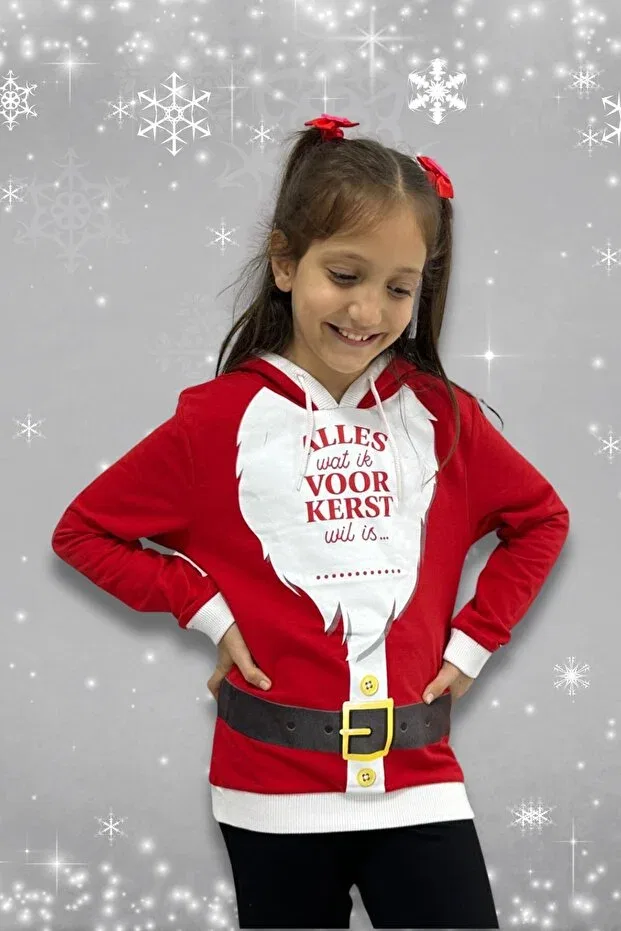 Детские свитшот для девочек с принтом New Year's Eve Glam Generic Brands, Red