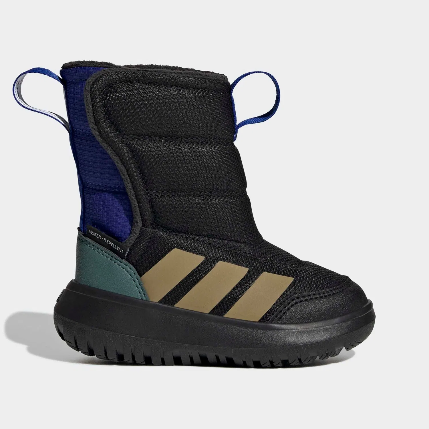 Детские зимние ботинки водонепроницаемые Adidas Sportswear, Core Black/Khaki/Preloved Teal — фото 2