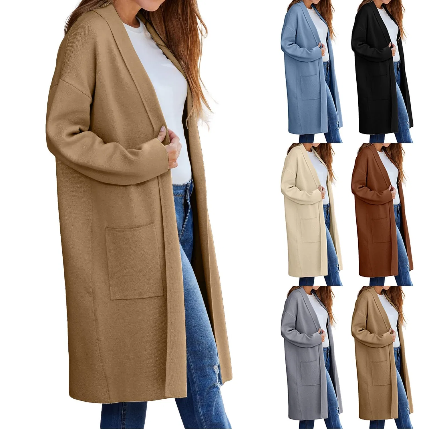 Женское шерстяное пальто с лацканами Winter Wool Coats, Nero