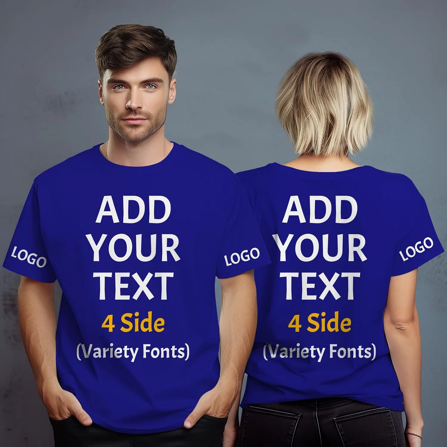 Футболка хлопковая Regular Fit Customizable, Light Purple — фото 2
