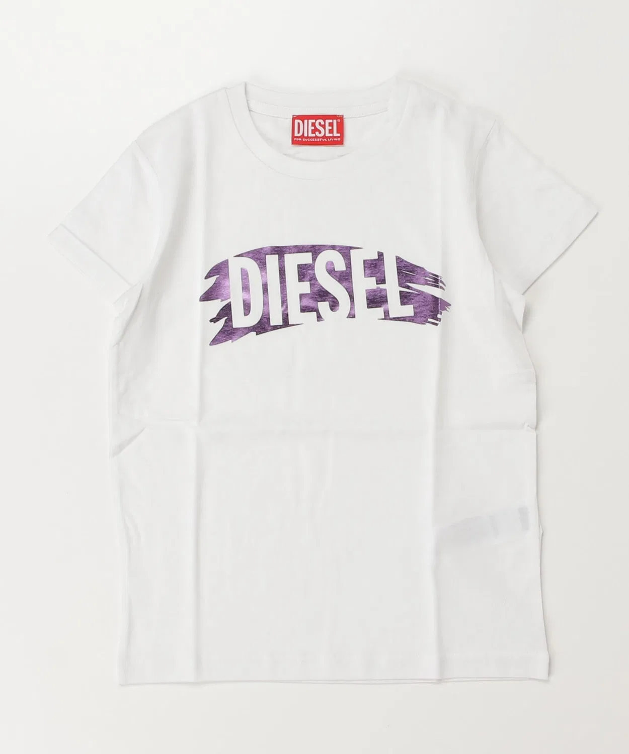 Детская футболка с коротким рукавом с брендовым логотипом DIESEL KIDS, Белый
