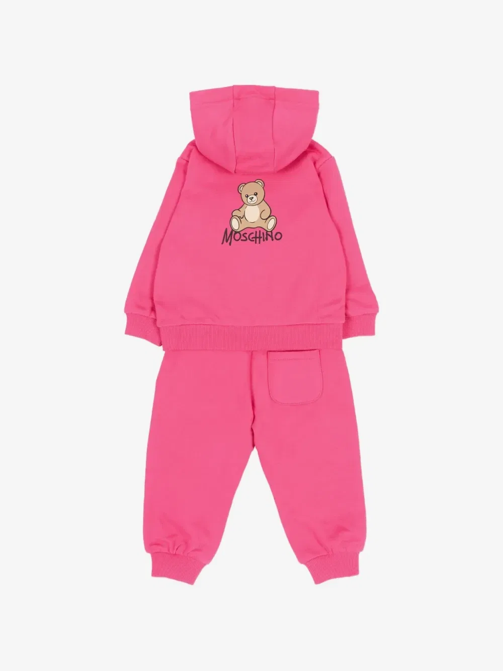 Спортивный костюм с принтом медвежонка Moschino Kids, розовый — фото 2