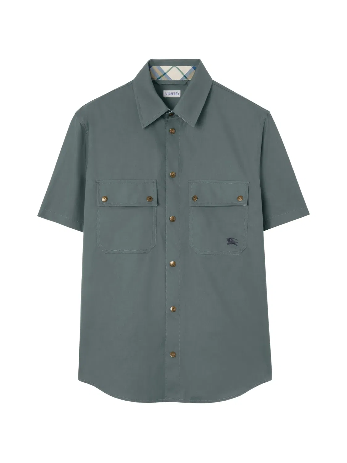 Рубашка из Tropical Gabardine зеленая Burberry, зеленый