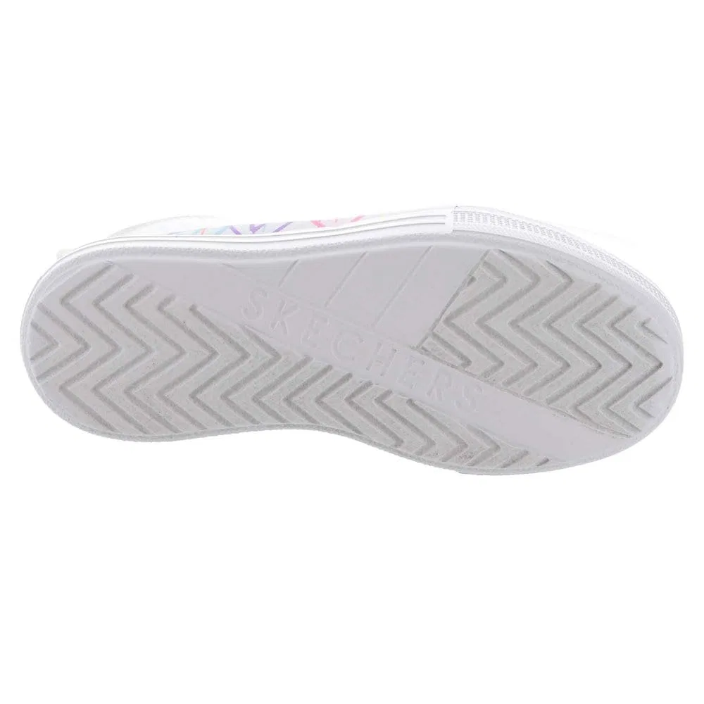 Детские кроссовки для девочек с принтом Hyperlift Skechers, White And Multicoloured — фото 3