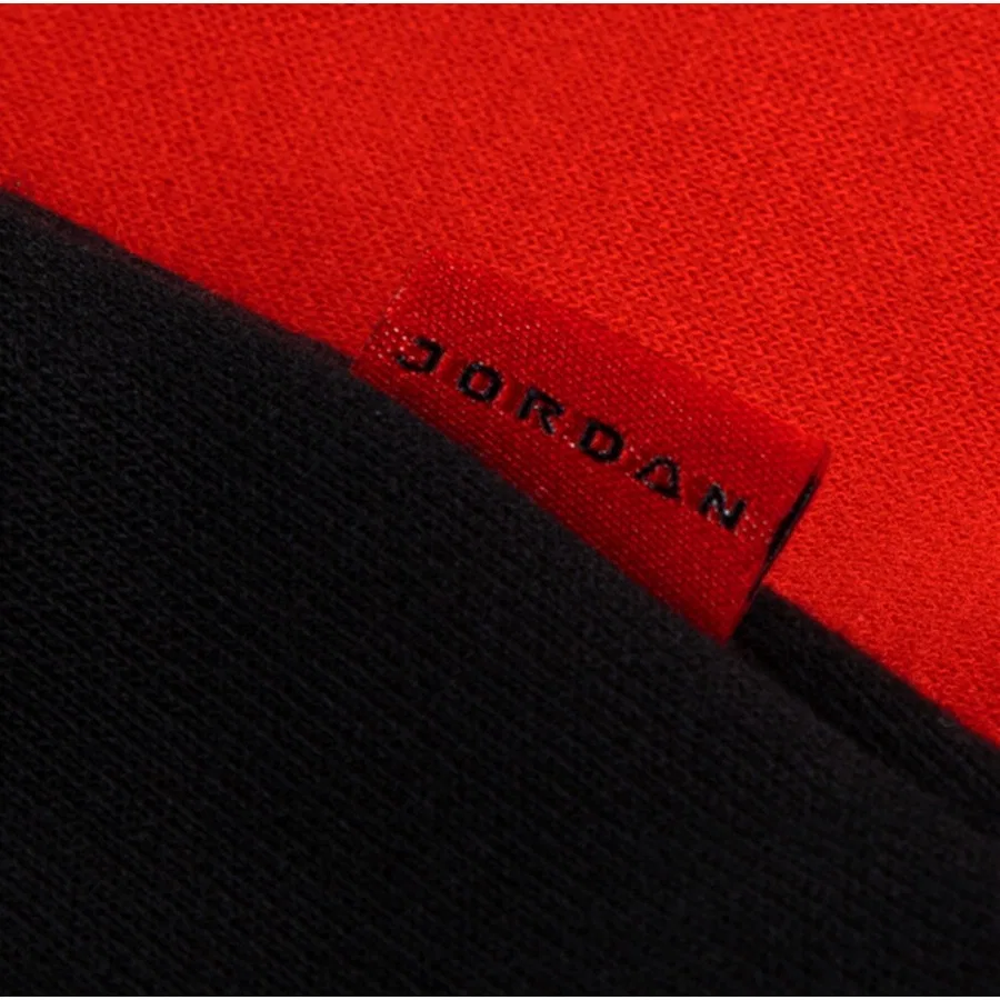 Детский худи с капюшоном, модель Jordan JDN MJ AIR HBR PO, Nike, Черно-красный — фото 2
