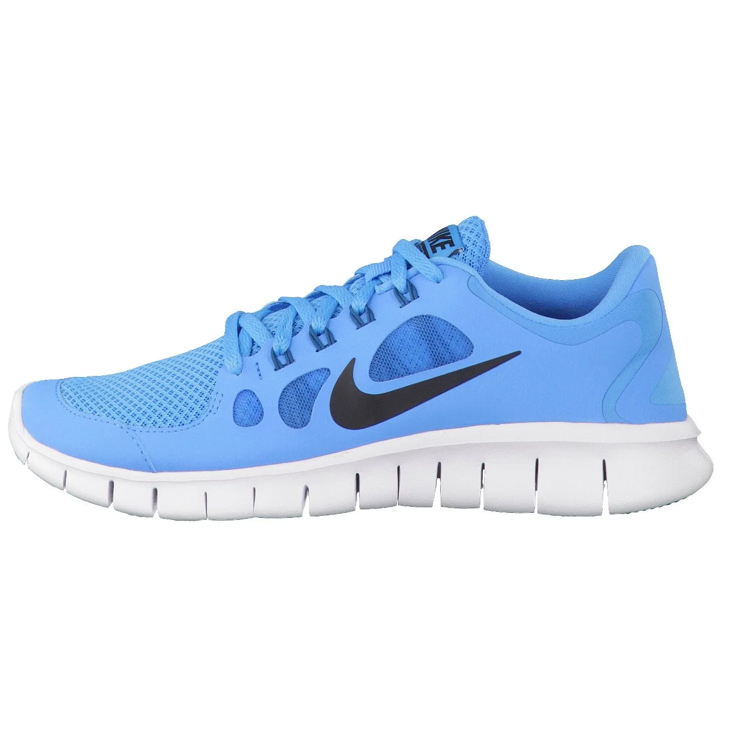 Детские кроссовки для мальчиков с принтом Free 5.0 GS NIKE, Blue Metallic Silver Total Orange Range — фото 2