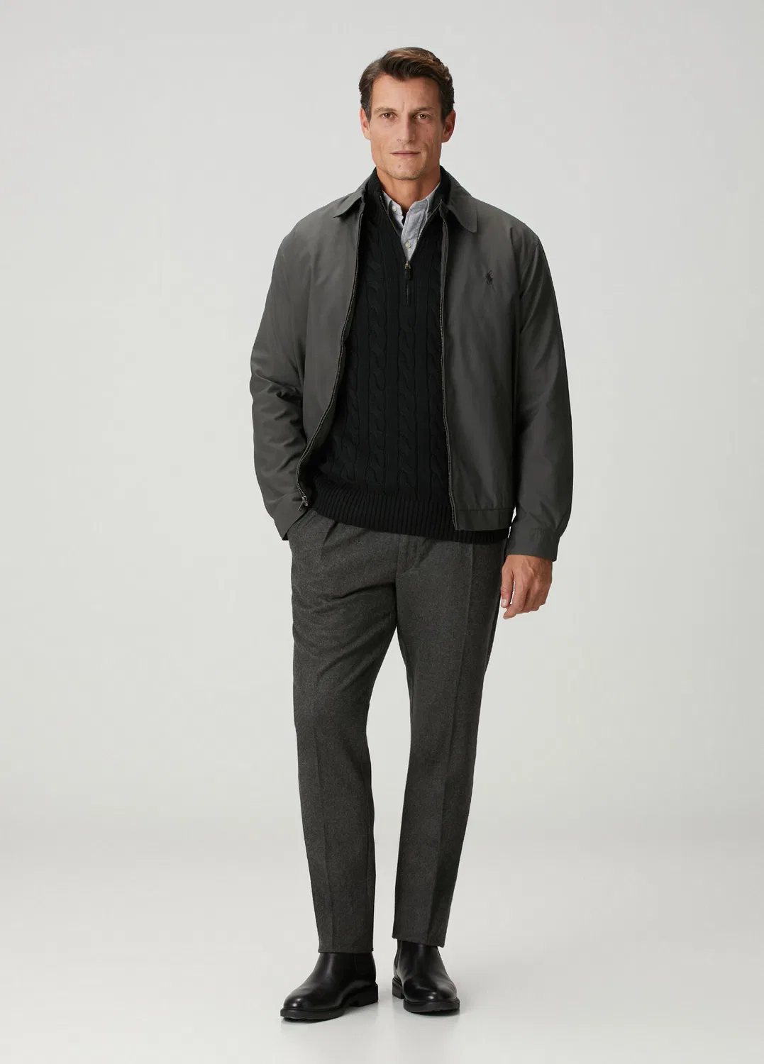Рубашка Classic Oxford Polo Ralph Lauren, dark grey — фото 2