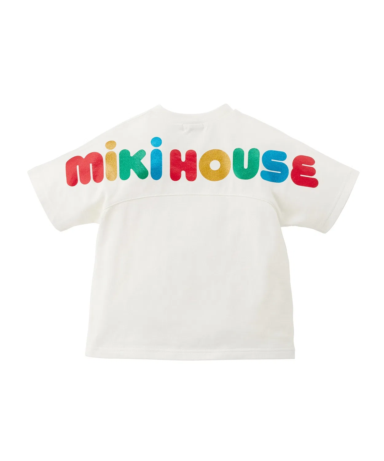 Детская футболка с принтом Back Logo MIKI HOUSE, Белый