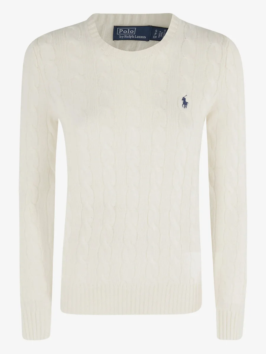 Свитер Polo Ralph Lauren с косами, белый