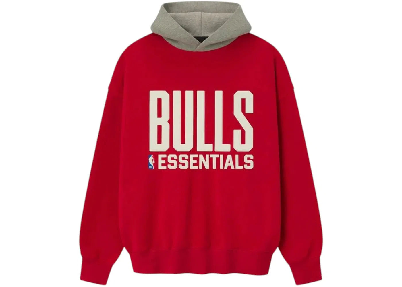 Мужская худи с принтом Bulls Sport Fear of God, Red/Concrete Heather