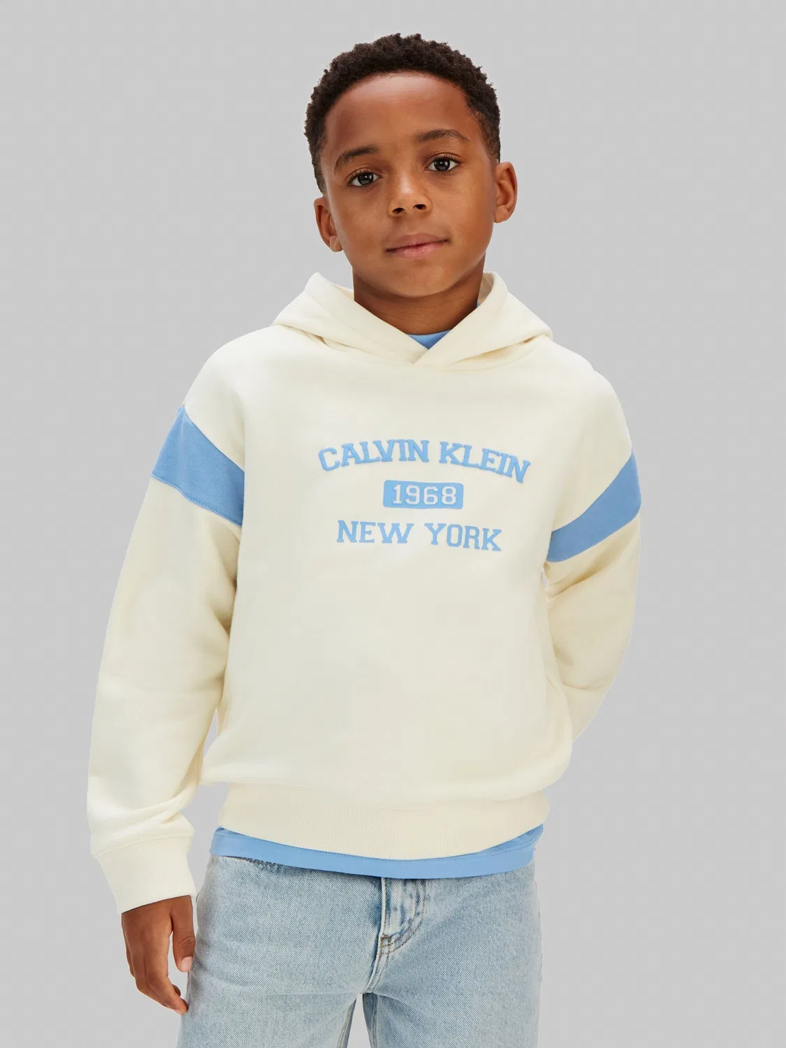 Худи оверсайз Calvin Klein, желтый