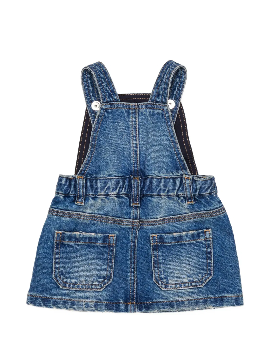 Джинсовый комбинезон с эффектом потертости Diesel Kids, синий — фото 2