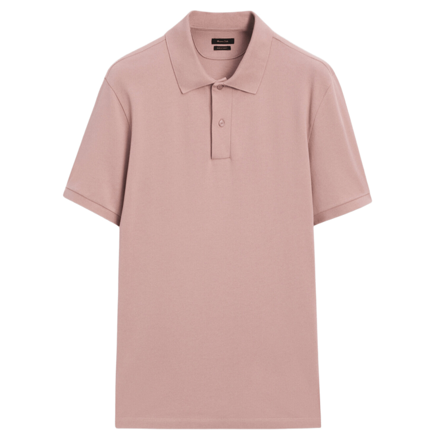 

Рубашка-Поло из микротекстурированного хлопка пике Massimo Dutti, розовый