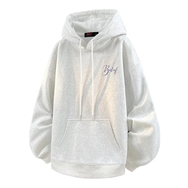 Детский худи унисекс на молнии с капюшоном BALENO, White Heather Gray