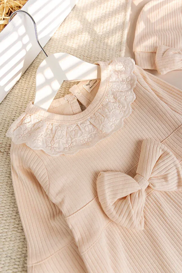 Детский комбинезон для девочек хлопковый Babymod, Beige — фото 3