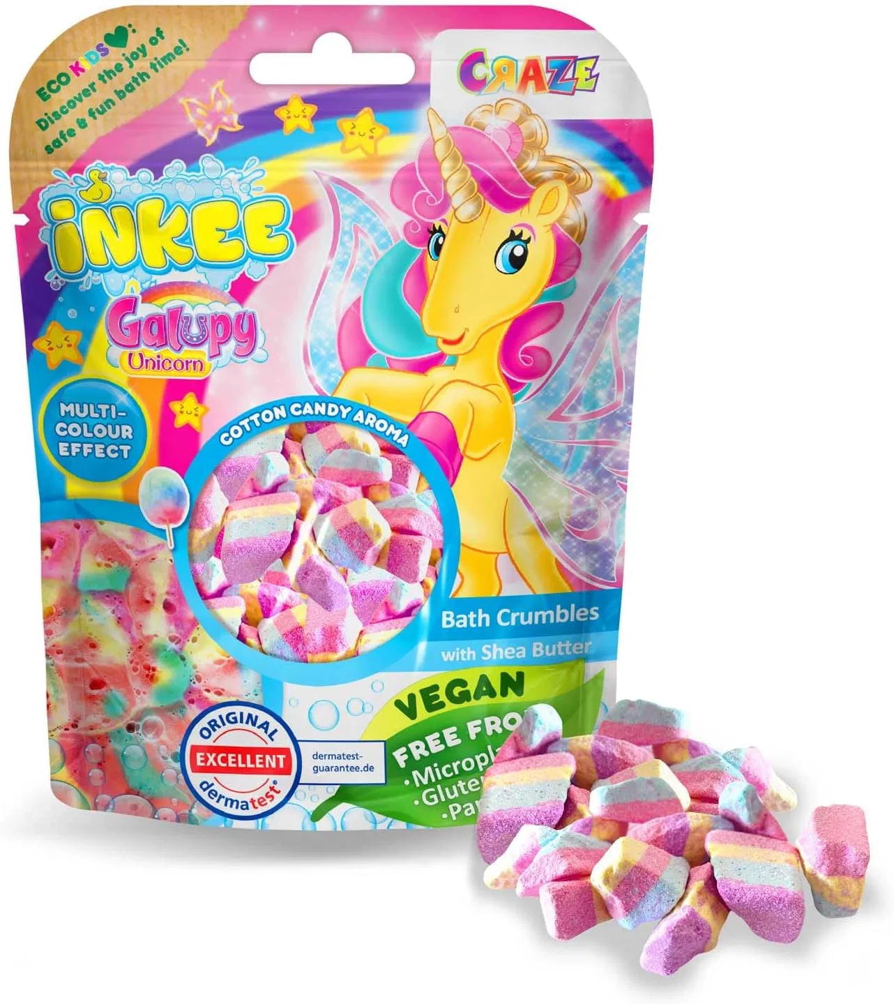 Бомбочки для ванны INKEE, Galupy Unicorn, 100 г, мультиколор
