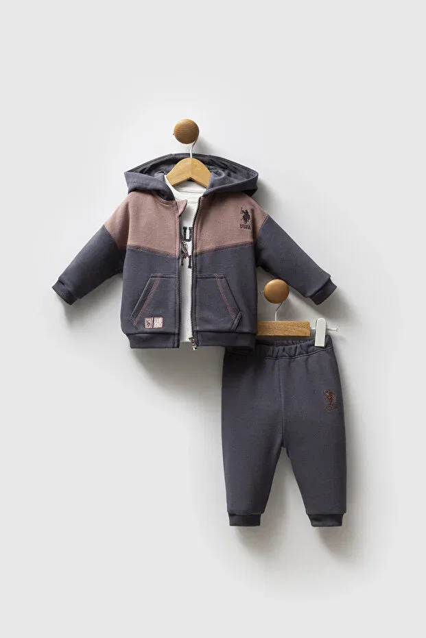 Детский комплект для мальчиков с принтом U.S. Polo Assn., Smoked