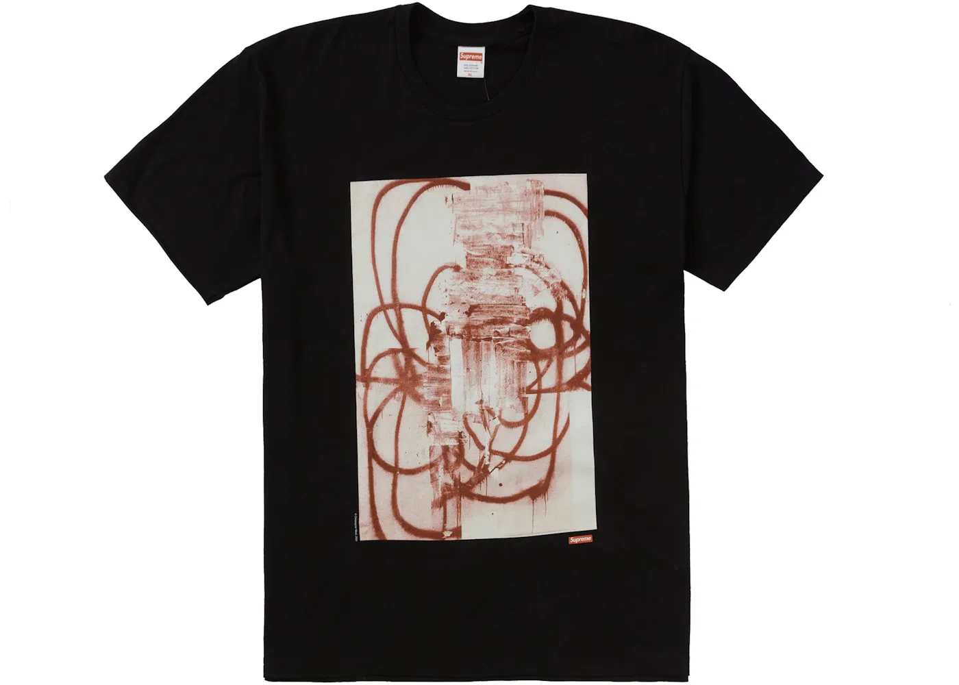 Мужская футболка с принтом Supreme Christopher Wool 2001 Tee, Black
