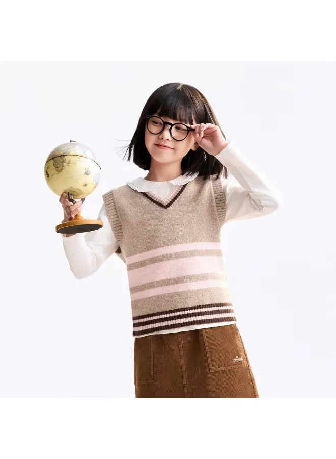 Жилет с v-образным вырезом Annil, хаки — фото 4