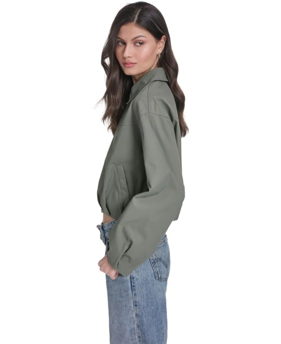 Женская куртка-бомбер с воротником и пузырчатым низом Levi's, Sage — фото 3