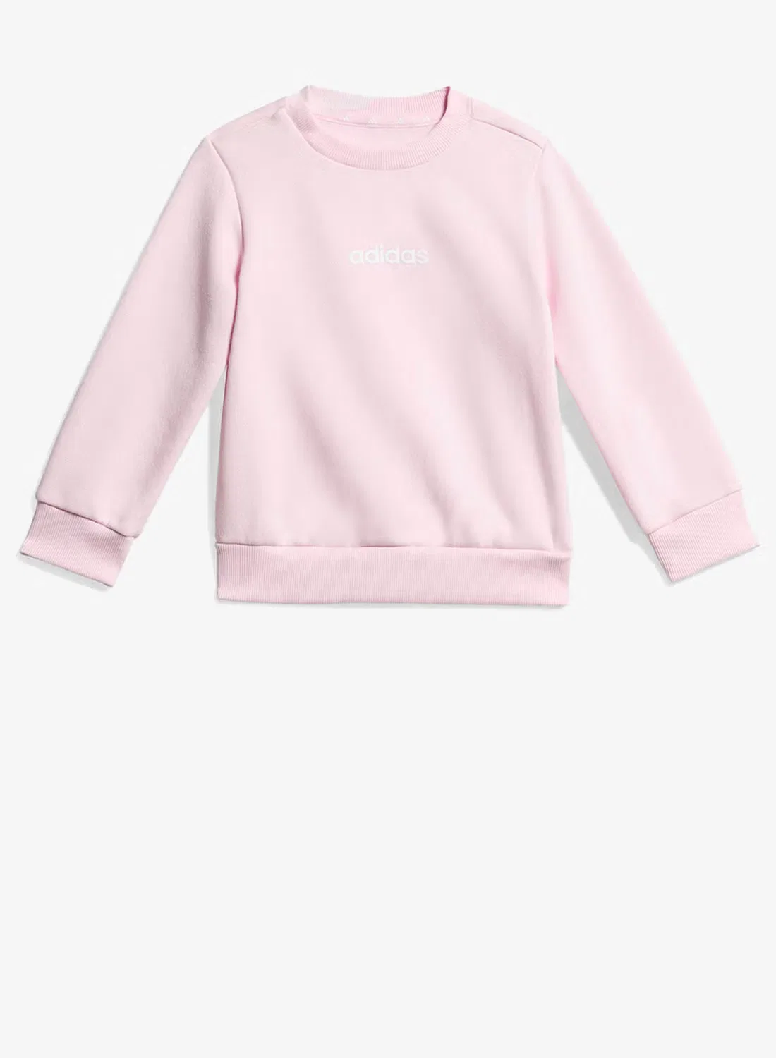Комплект из футера с мягким флисом Infant Essential Adidas, розовый — фото 2