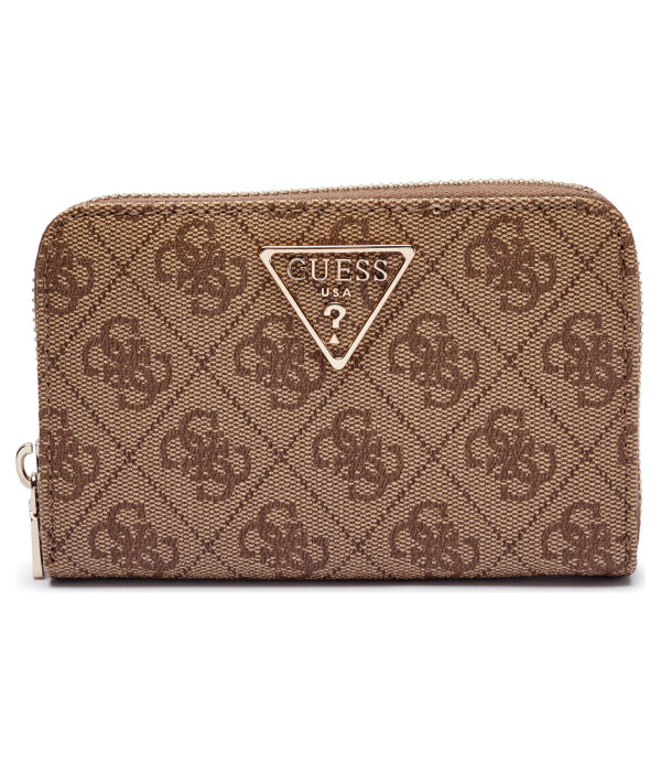 

Кошелек женский Guess Laurel текстильный с принтом, коричневый