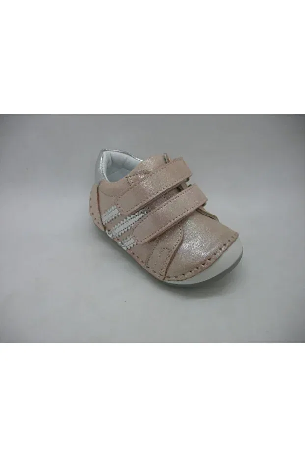 Детские кожаные ортопедические туфли для первых шагов Toddler, Pink — фото 2