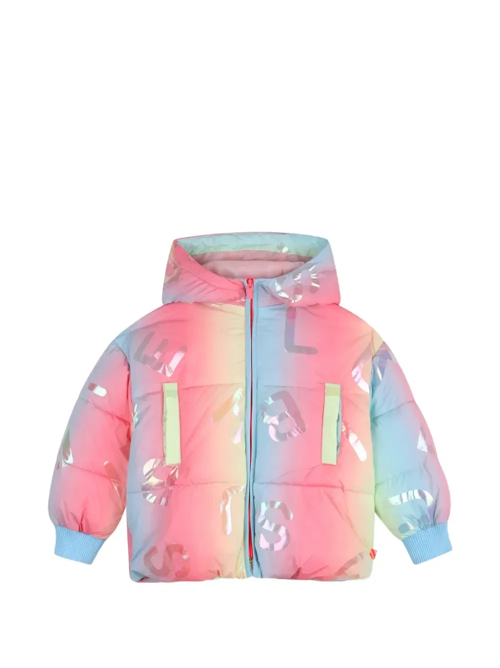 Пуховик с логотипом Billieblush, розовый
