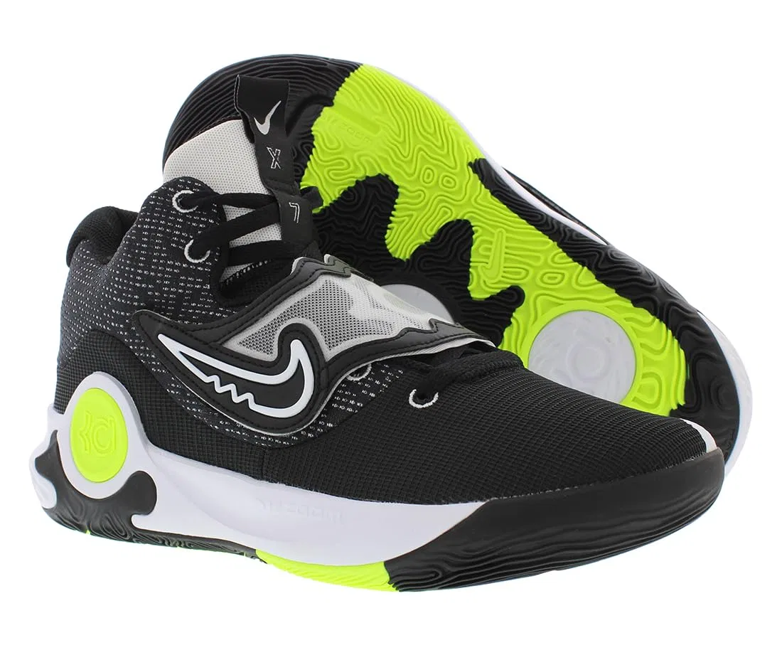 Детские беговые кроссовки для девочек с шнуровкой липучкой Trey 5x NIKE, Black White — фото 2