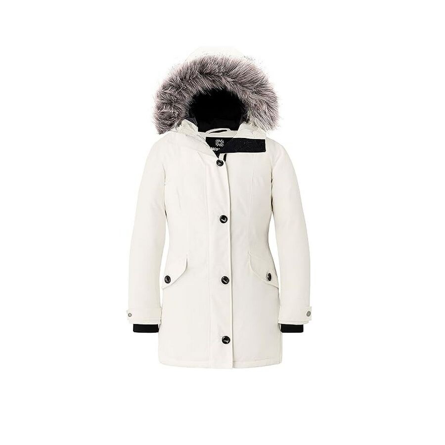 

Парка Wantdo Women's Hooded Winter Waterproof Warm Long, белый