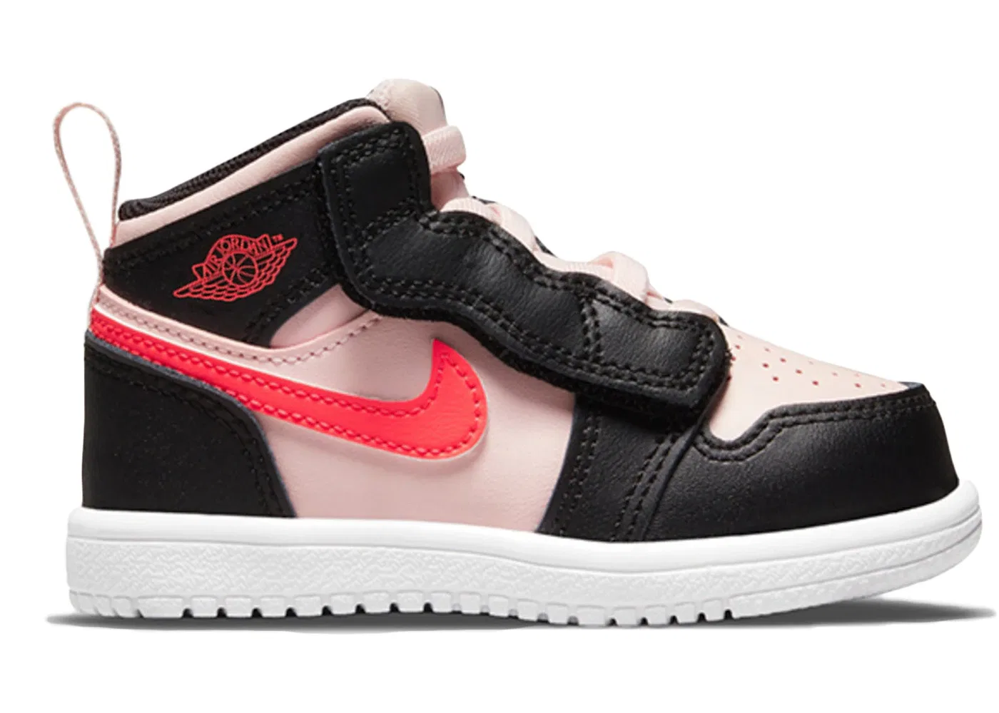 Детские кроссовки с высоким берцем Jordan 1 Mid Alt Jordan, Black/Pink/Hyper Crimson