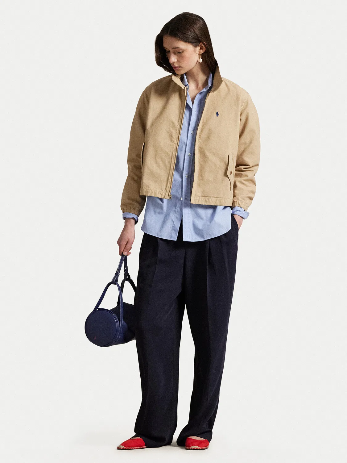 Женская демисезонная куртка прямого кроя Polo Ralph Lauren, бежевый — фото 2