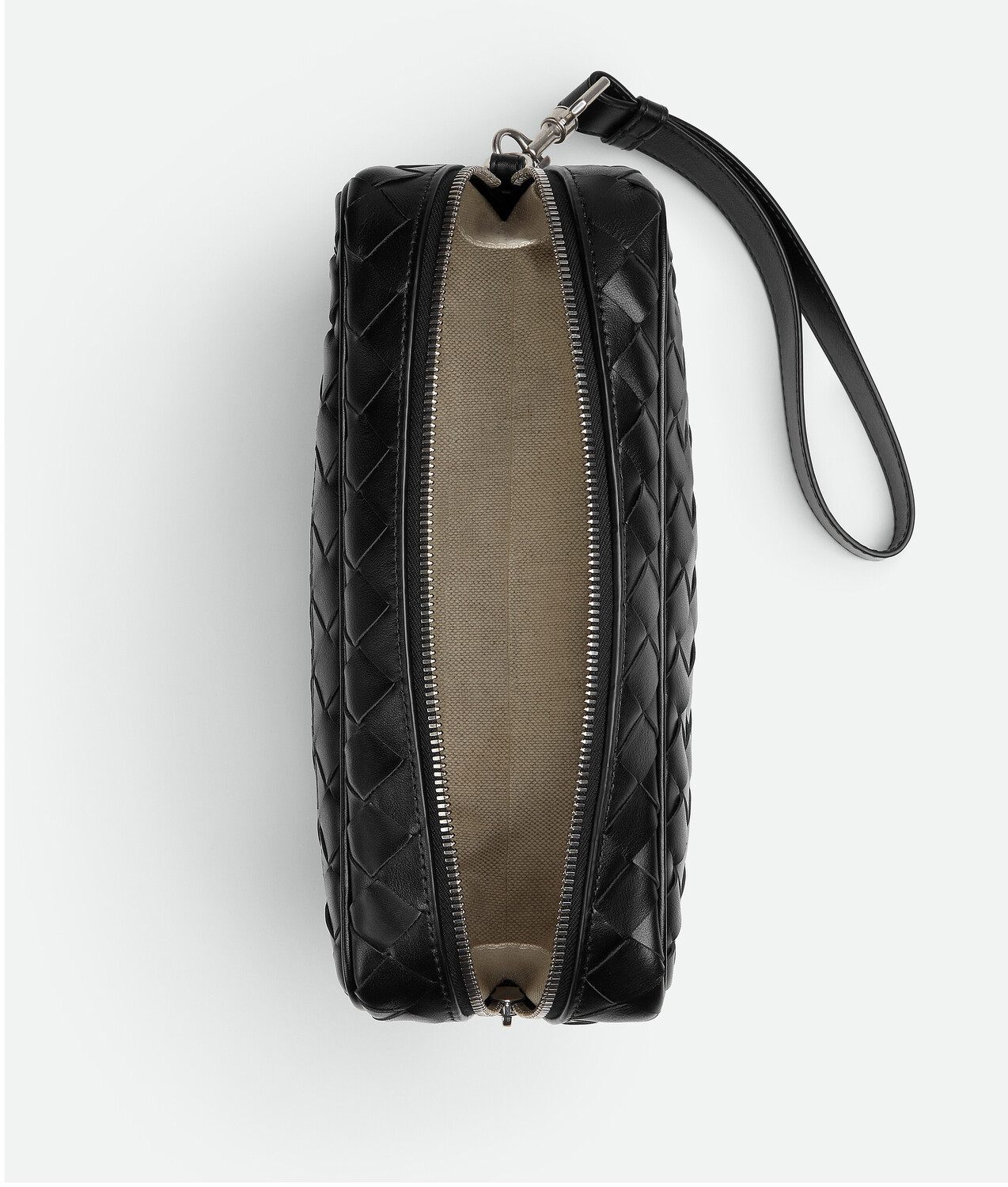 Intrecciato pouch with wristlet BOTTEGA VENETA, черный — фото 3