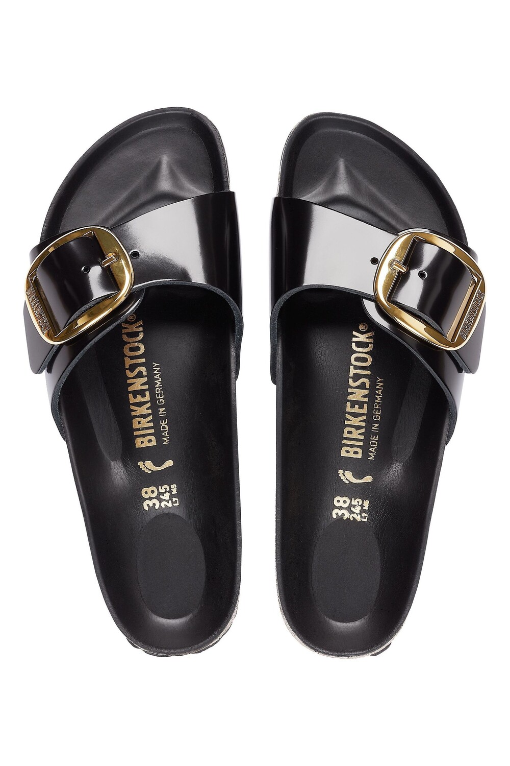 Босоножки Madrid с большой пряжкой Birkenstock, черный