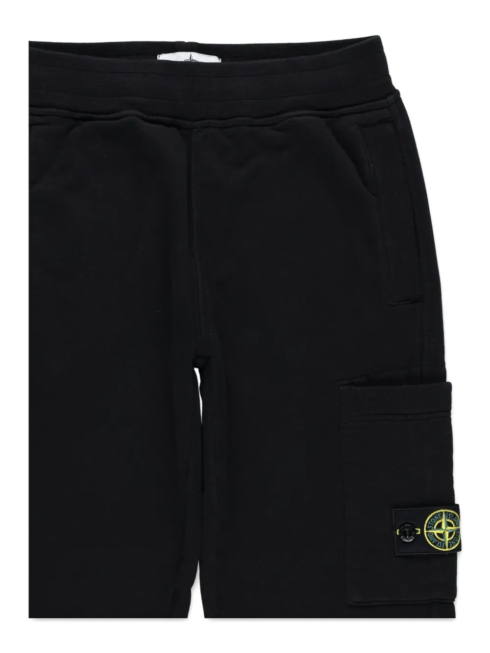Спортивные брюки с накладными карманами Stone Island Junior, черный — фото 3