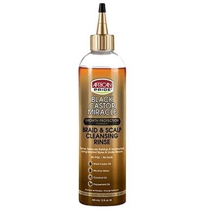 

Black Castor Miracle Braid & Scalp Очищающий ополаскиватель для волос No Frizz No Suds 355 мл African Pride