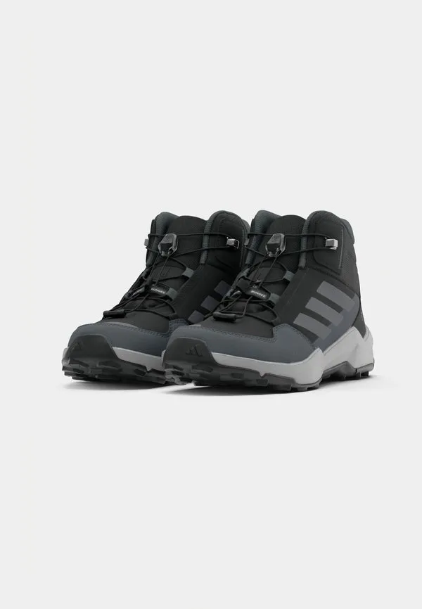 Походные ботинки средней высоты ax4r для мужчин и женщин Adidas Terrex, Core Black/Grey Four/Grey Six — фото 3